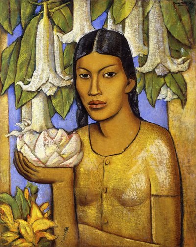 La India de las Floripondias door Alfredo Ramos Martinez