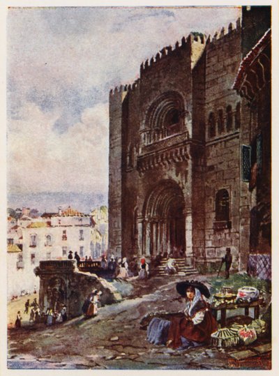 Oude stad van Coimbra, Portugal door Alfredo Roque Gameiro