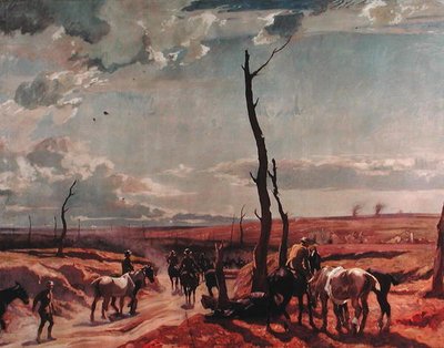 Een mobiele dierenartsunit door Algernon Mayow Talmage