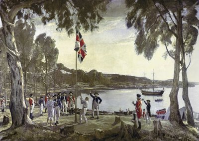 De stichting van Australië door kapitein Arthur Phillip, 26 januari 1788 door Algernon Mayow Talmage