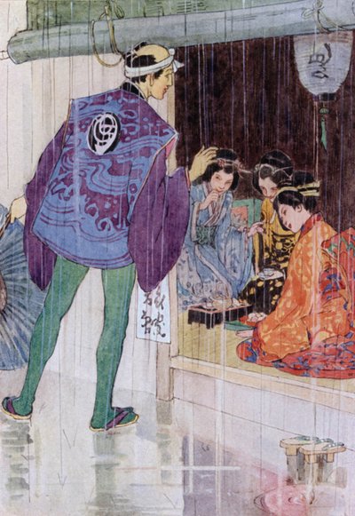Illustratie voor Het Verhaal van De Mikado (kleur litho) door Alice Bolingbroke (after) Woodward