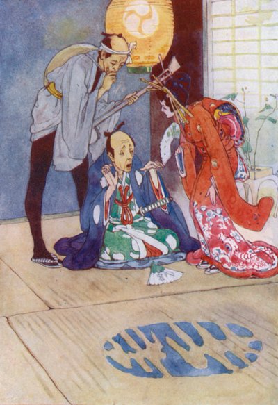 Illustratie voor Het Verhaal van De Mikado (kleur litho) door Alice Bolingbroke (after) Woodward