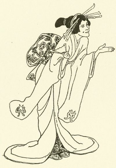 Illustratie voor Het Verhaal van De Mikado (gravure) door Alice Bolingbroke (after) Woodward