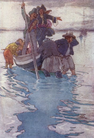 Getransporteerd naar het Piratenschip (kleur litho) door Alice Bolingbroke (after) Woodward