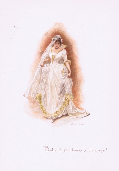 Maar oh, ze danst zo!, uit Some Old Love Songs gepubliceerd door Hildesheimer & Faulkner, 1892 door Alice Havers