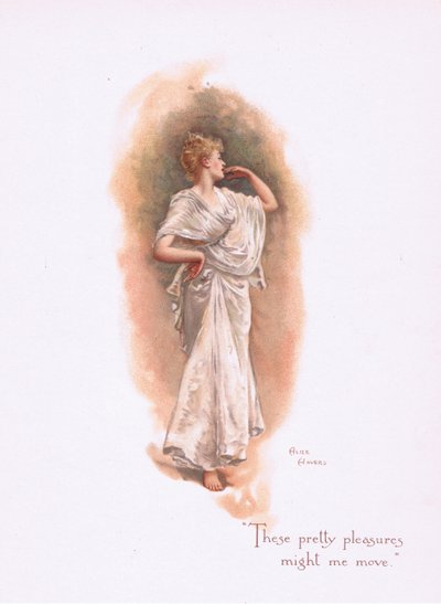 Deze mooie genoegens zouden we kunnen verplaatsen, uit Some Old Love Songs gepubliceerd door Hildesheimer & Faulkner, 1892 door Alice Havers