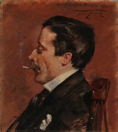 Man met sigaret door Alice Pike Barney