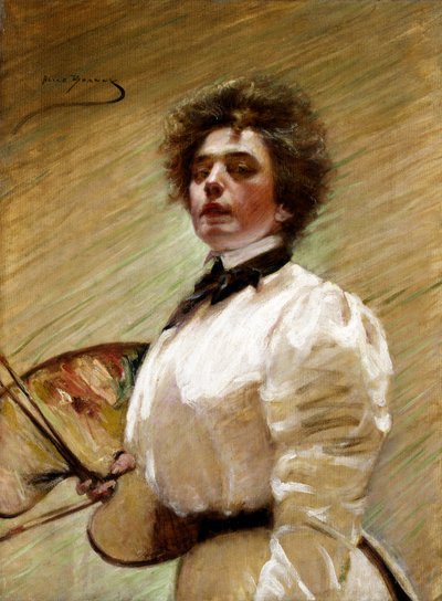 Zelfportret met Palet, ca. 1906 door Alice Pike Barney