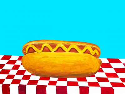 Klassieke hotdog-picknick door Alice Straker