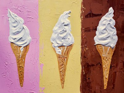Trio van zoete softijsjes door Alice Straker