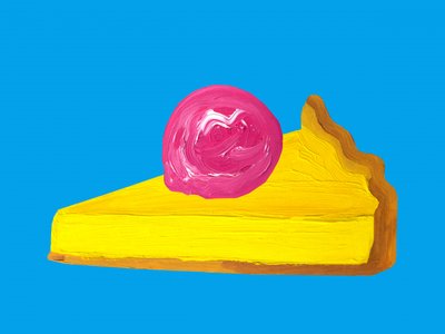 Levendige Pie Pop Art door Alice Straker