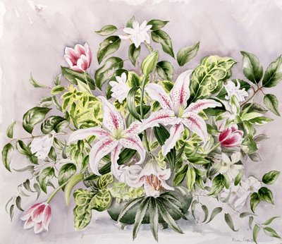 Stilleven met lelies, 1996 door Alison Cooper