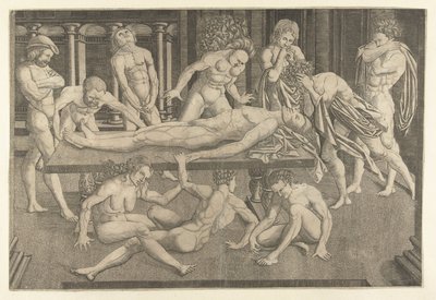 De bewening van Gattamelata de Narni door Allaert Claesz. (attributed to)