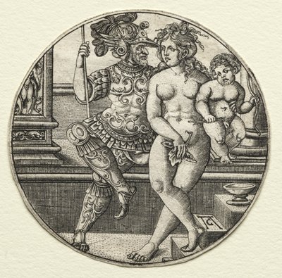 Mars, Venus en Cupido door Allaert Claesz