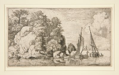 De Twee Boten op de Rivier door Allaert van Everdingen