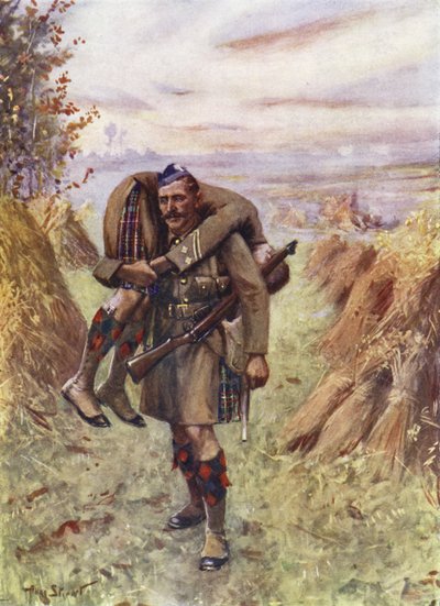 Private Ross Tollerton wint het Victoria Cross door Allan (after) Stewart