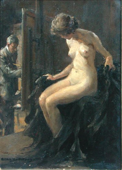 Het atelier door Allan Douglas Davidson