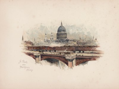 Bekend Londen: St. Pauls en Blackfriars Brug door Allan F. Barraud