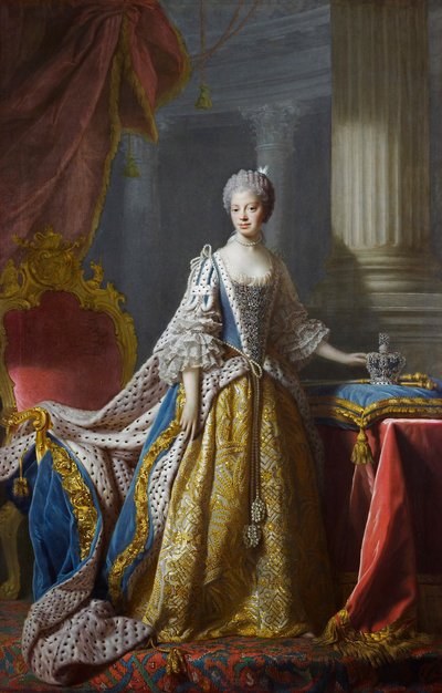 Allan Ramsay - Koningin Charlotte (Koninklijke collectie)1 door Allan Ramsay