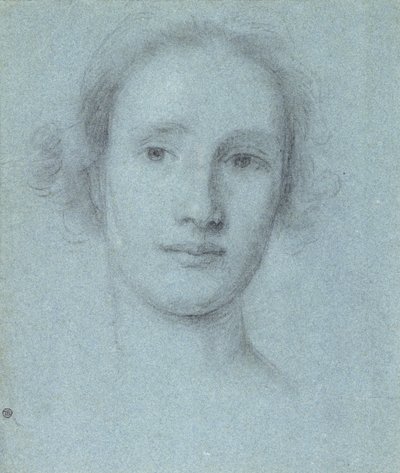 Hoofd van een meisje door Allan Ramsay