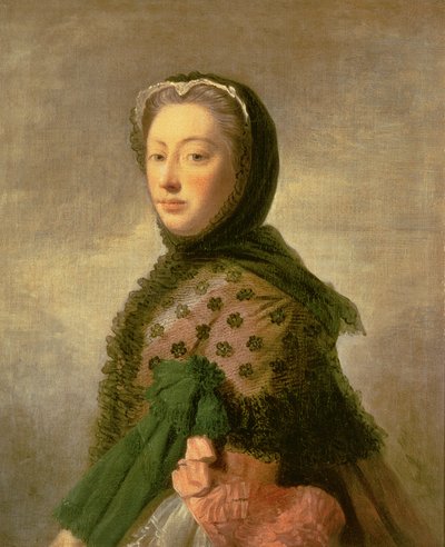 Portret van Augusta van Saksen-Gotha, Prinses van Wales door Allan Ramsay
