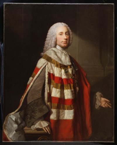 Portret van een Edelman, vermoedelijk James, 8e Graaf van Moray door Allan Ramsay
