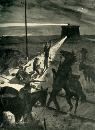 Nederlaag van een Nachtelijke Poging om de Spoorweg over te Steken door Allan Stewart