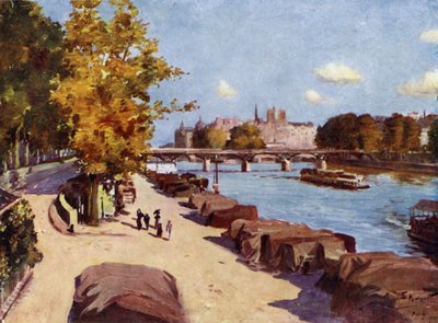Parijs: De Seine en Île de la Cité vanaf de Pont du Carrousel door Allan Stewart