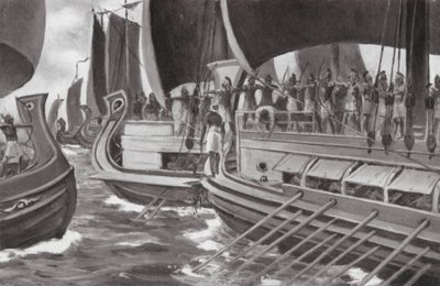 Het eerste zeeslag in de geschiedenis door Allan Stewart