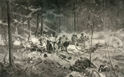 Ter nagedachtenis aan dappere mannen. De laatste stand van majoor Wilson aan de Shanghai-rivier, 1893, 1900 door Allan Stewart