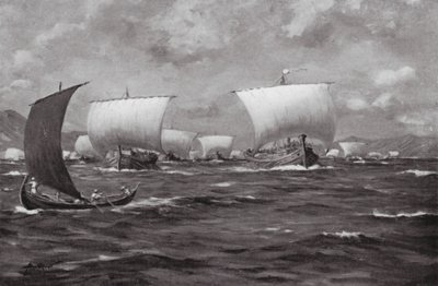 Xerxes geselt de Hellespont door Allan Stewart