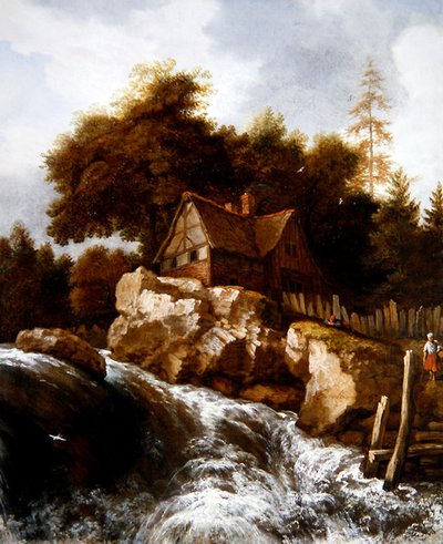 Een Rotsachtig Noordelijk Landschap met Boeren op een Pad door Allart van Everdingen