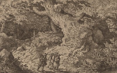 Een dicht bos, waarschijnlijk ca. 1645-1656 door Allart van Everdingen