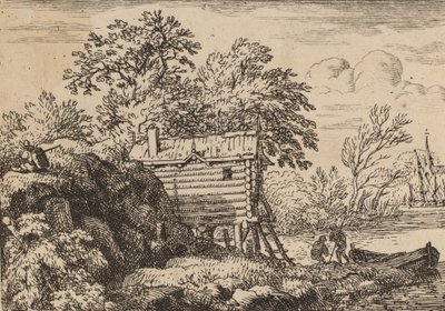 Vissershut, waarschijnlijk ca. 1645-1656 door Allart van Everdingen