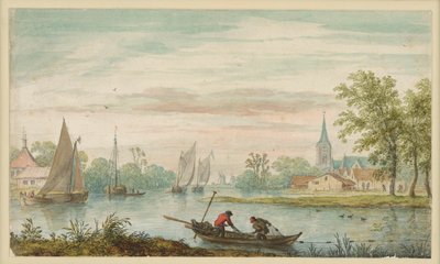 Rivierlandschap door Allart van Everdingen