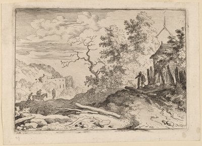 Hut met de resten van een haag door Allart van Everdingen