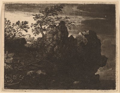 Grote Rots bij de Rivier door Allart van Everdingen