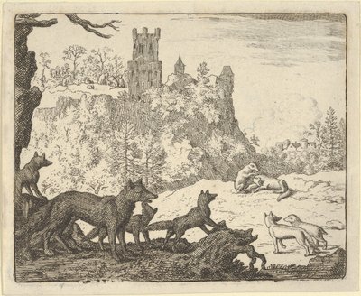 Renard vertrekt met de das, 1650-75 door Allart van Everdingen