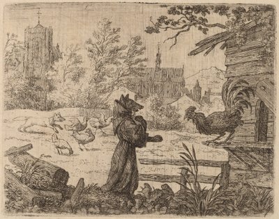 Reinaert Vermomd als Monnik door Allart van Everdingen