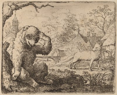 Reinaert Bespot de Treurige Beer, waarschijnlijk ca. 1645-1656 door Allart van Everdingen