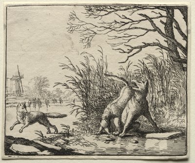 Reinaert de Vos: Een nieuwe beschuldiging door de Wolf door Allart van Everdingen