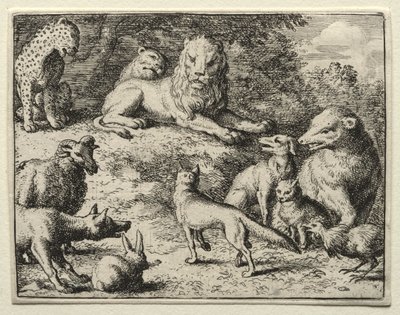 Reinaert de Vos: Reinaert Verschijnt aan het Hof door Allart van Everdingen