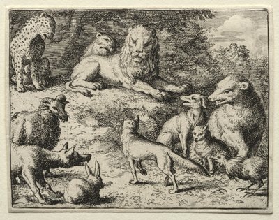 Reinaert de Vos: Reinaert verschijnt aan het hof door Allart van Everdingen