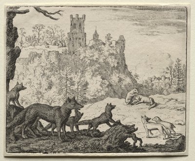 Reinaert de Vos: Reinaert en de Das Vertrekken naar het Hof door Allart van Everdingen