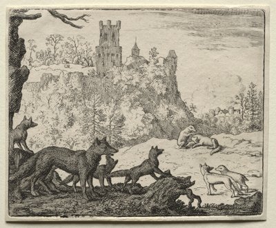 Reinaert de Vos: Reinaert en de Das vertrekken naar het hof door Allart van Everdingen