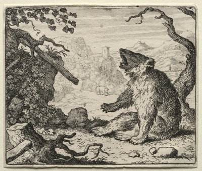 Reinaert de Vos: De Beer roept Reinaert naar het Hof door Allart van Everdingen