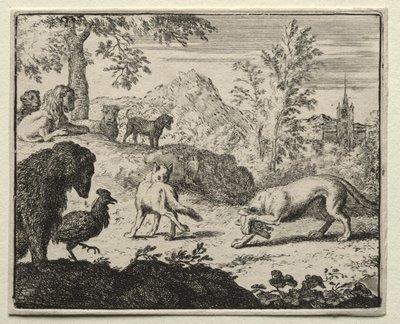 Reinaert de Vos: Het Gevecht Tussen Reinaert en de Wolf door Allart van Everdingen
