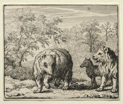 Reinaert de Vos: De Bevrijding van de Wolf en de Beer door Allart van Everdingen