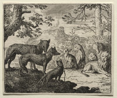 Reinaert de Vos: De Familie van Reinaert Verlaat het Hof door Allart van Everdingen