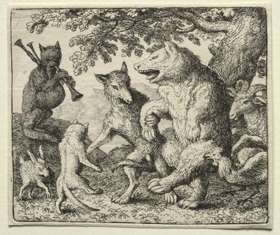 Reinaert de Vos: De Wolf en de Beer Vieren Hun Vrijheid door Allart van Everdingen